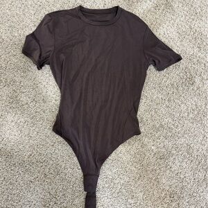 lululemon athletica Women's Short-Sleeve Chocolate Brown Bodysuit